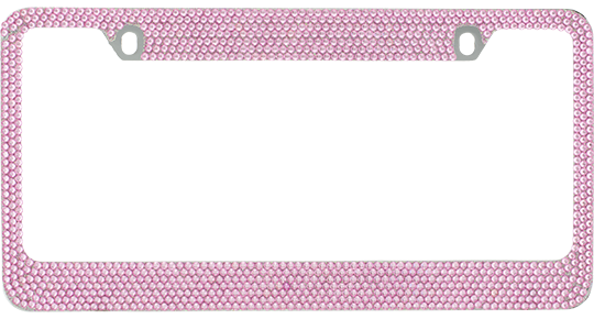 License Plate Frame - Translucent Neon Pink