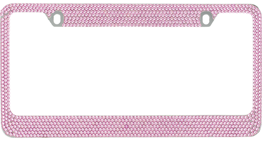 Light pink license store plate frame