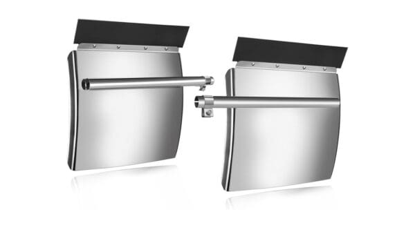 Stainless Steel Quarter Fenders with Brackets For Semi Trucks - 24"  X 24"