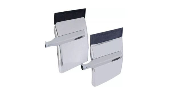 Stainless Steel Quarter Fenders with Triangle Brackets For Semi Trucks - 24"  X 29"