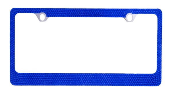Popular Brilliant Crystal Metal Chrome License Plate Frame – Royal Blue