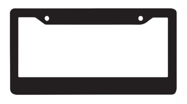 ABS Wide Top Plastic License Plate Frame - BLACK
