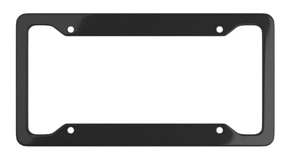 ABS Wide Top Plastic 4 Holes License Plate Frame - BLACK