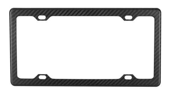 Carbon Fiber License Plate Frame - 4 Holes Minimal Slim - Matte Finish