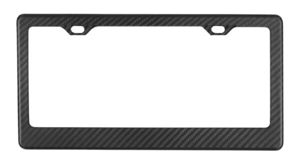 Carbon Fiber License Plate Frame - 2 Holes Thin Top - Matte Finish