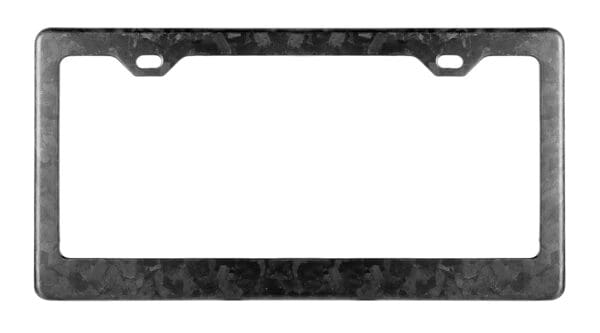 Forged Carbon Fiber License Plate Frame - 2 Holes Thin Top - Matte Finish