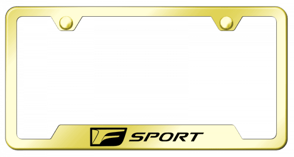 F Sport Laser Etched Cut-out Frame – Gold