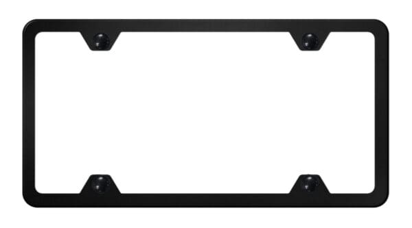Stainless Steel Slim 4 Holes License Plate Frame – Matte Black