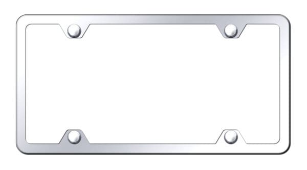 Stainless Steel Slim 4 Holes License Plate Frame – Mirror Finish
