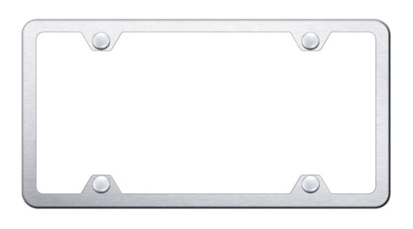 Stainless Steel Slim 4 Holes License Plate Frame – Brush Finish