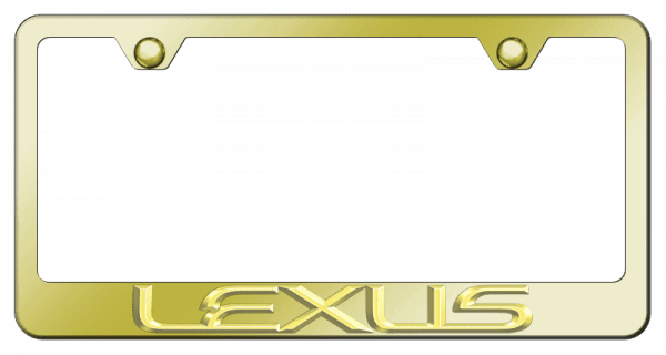 Lexus 3D Gold on Gold Frame -Metal