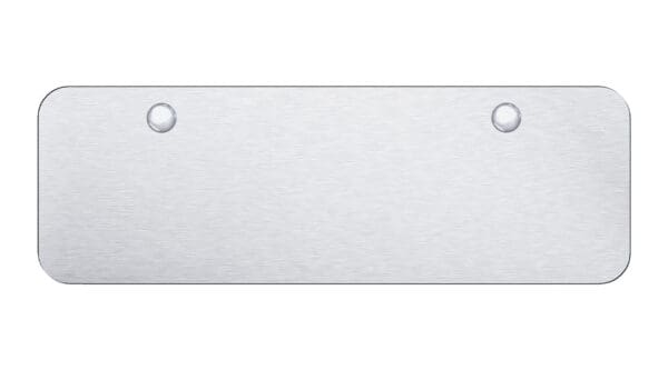 Blank Mini Stainless-Steel License Plate - Brush Finish