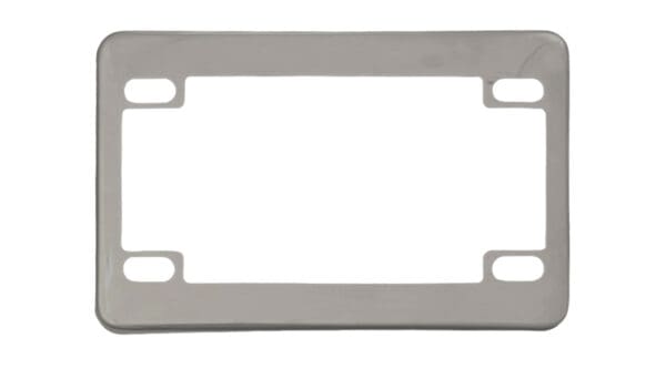 Motorcycle Stainless Steel 4 Holes License Plate Frame - Mirror Finish