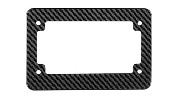 Motorcycle Real Carbon Fiber License Plate Frame 4 Holes - Matte Forged