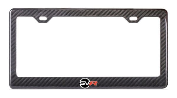 Range Rover SVR Logo 2 Hole Real Carbon Fiber Plate Frame