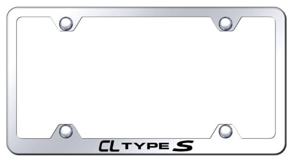 Acura CL Type S Laser Etched Logo Wide Body License Plate Frame (Chrome)
