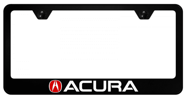 Acura Logo Black UV Printed Polycarbonate License Plate Frame Official Licensed