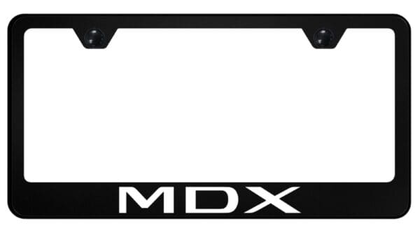 Acura MDX UV Print Polycarbonate License Plate Frame (Black)