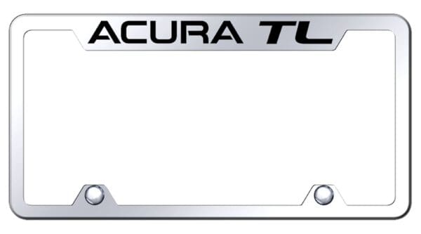 Acura TL Logo Stainless Steel Truck Cut-Out License Plate Frame (Chrome)