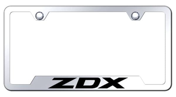 Acura ZDX Laser Etched Logo Cut-Out License Plate Frame (Chrome)