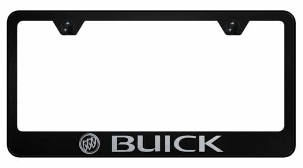Buick Black Stainless Steel License Plate Frame - LF.BUI.EB