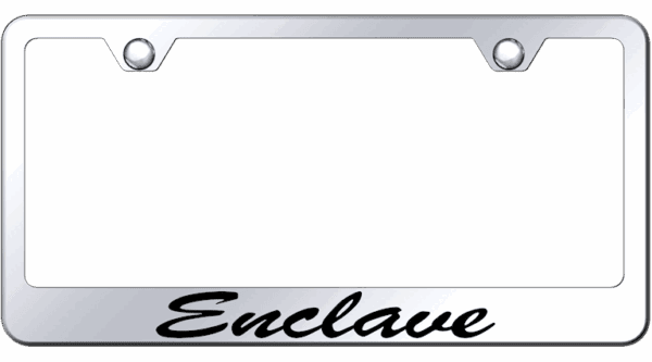 Buick Enclave Etched Script Logo Chrome License Plate Frame Official Licensed