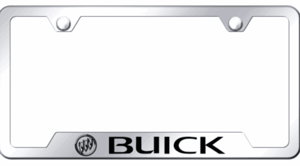 Buick Laser Etched Logo Notched License Plate Frame Official Licensed