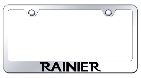 Buick Ranier Laser Etched Logo Stainless Steel License Plate Frame (Chrome)