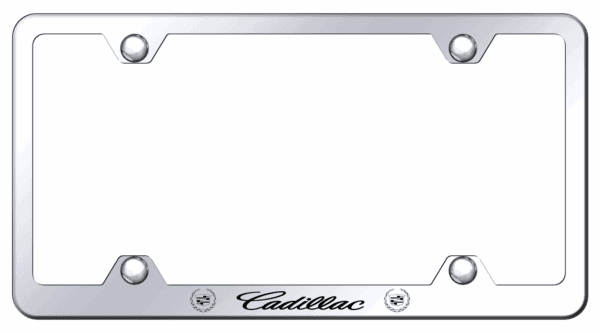 Cadillac Chrome Stainless Steel License Plate Frame - LFW.CAD.EC
