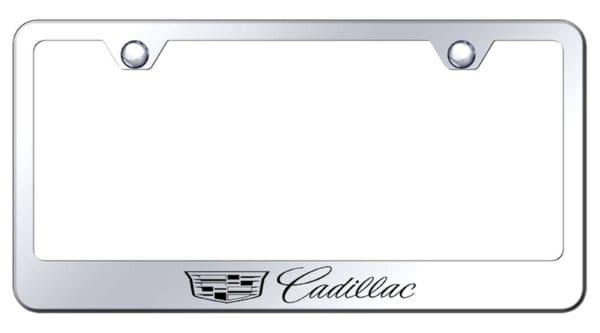 Cadillac New Logo Laser Etched License Plate Frame (Chrome)
