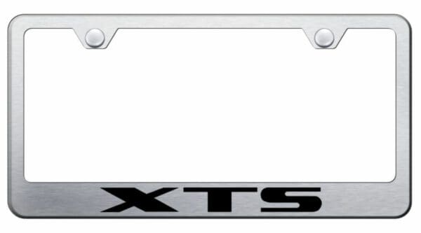 Cadillac XTS Brushed Chrome Stainless Steel License Plate Frame - LF.XTS.ES