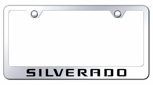 Chevrolet Silverado Mirrored Chrome Stainless Steel License Plate Frame