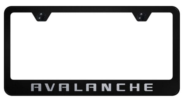 Chevy Avalanche Laser Etched Logo Stainless Steel License Plate Frame