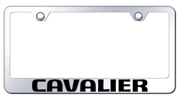 Chevy Cavalier Laser Etched Logo Stainless Steel License Plate Frame (Chrome)