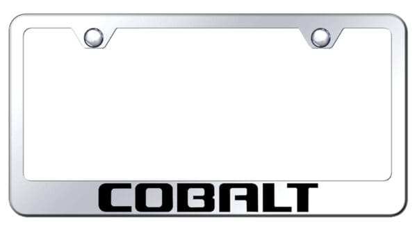 Chevy Cobalt Laser Etched Logo Stainless Steel License Plate Frame (Chrome)