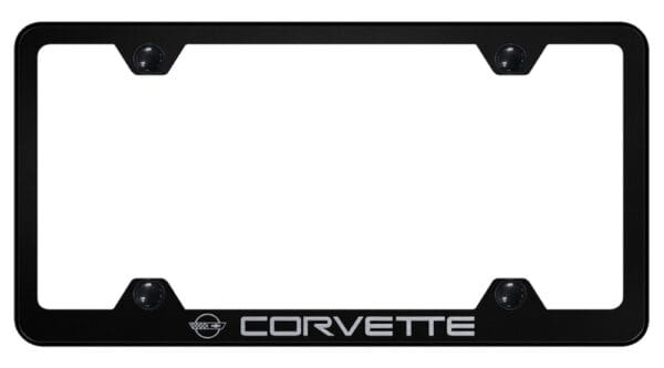 Chevy Corvette C4 Laser Etched Logo Wide Body License Plate Frame