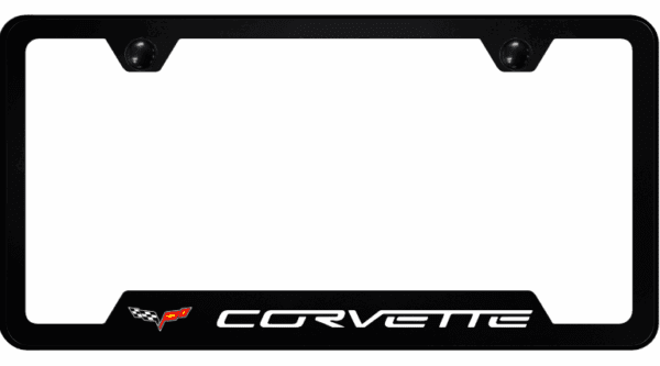 Chevy Corvette C6 Polycarbonate Notched License Plate Frame Official Licensed