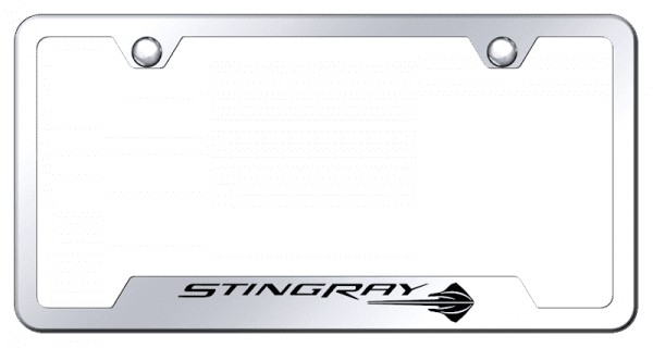 Chevy Corvette C7 Stingray Mirrored Chrome License Plate Frame Official Licensed