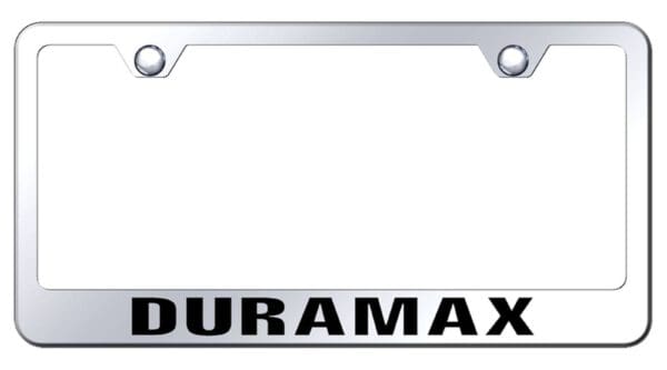 Chevy Duramax Laser Etched Logo Stainless Steel License Plate Frame (Chrome)