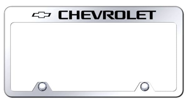 Chevy Laser Etched Logo Stainless Steel Truck License Plate Frame (Chrome)