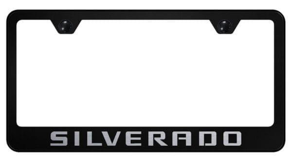 Chevy Silverado License Plate Frame (Black)