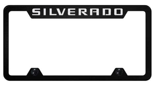 Chevy Silverado Logo Stainless Steel Truck Cut-Out License Plate Frame