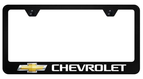 Chevy UV Print Polycarbonate License Plate Frame (Black)