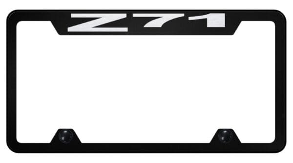 Chevy Z71 Logo Stainless Steel Truck Cut-Out License Plate Frame