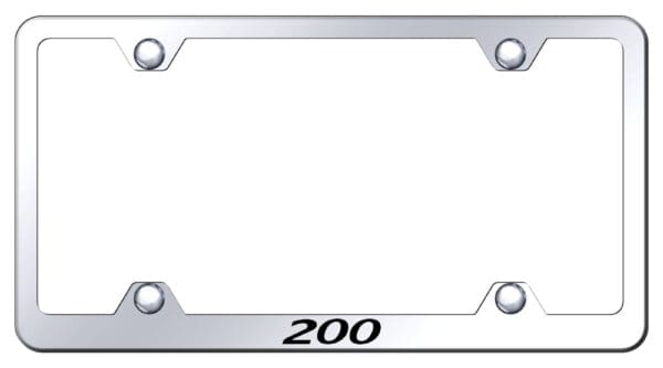 Chrysler 200 Laser Etched Logo Wide Body License Plate Frame (Chrome)