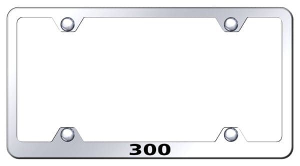 Chrysler 300 Laser Etched Logo Wide Body License Plate Frame (Chrome)