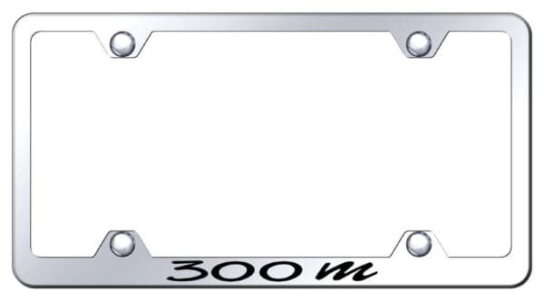 Chrysler 300m Laser Etched Logo Wide Body License Plate Frame (Chrome)