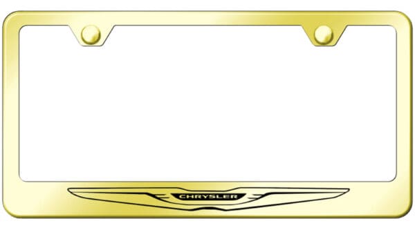 Chrysler Laser Etched Logo Stainless Steel License Plate Frame