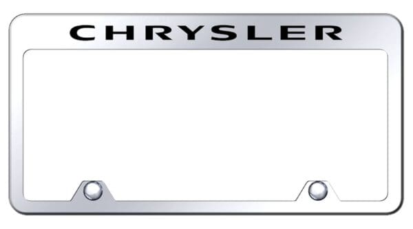 Chrysler Laser Etched Logo Stainless Steel Truck License Plate Frame (Chrome)