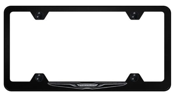 Chrysler Laser Etched Logo Wide Body License Plate Frame